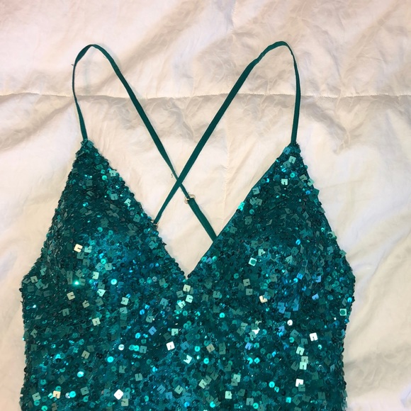 Sparkly shimmery turquoise dress ✨ - Picture 6 of 8